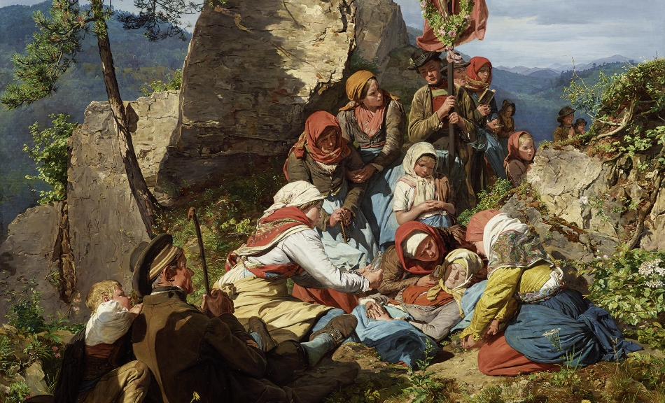 Ferdinand Georg Waldmüller, The Interrupted Pilgrimage ("The Sick Pilgrim"), 1858 © Leopold Museum, Vienna, Inv. 481