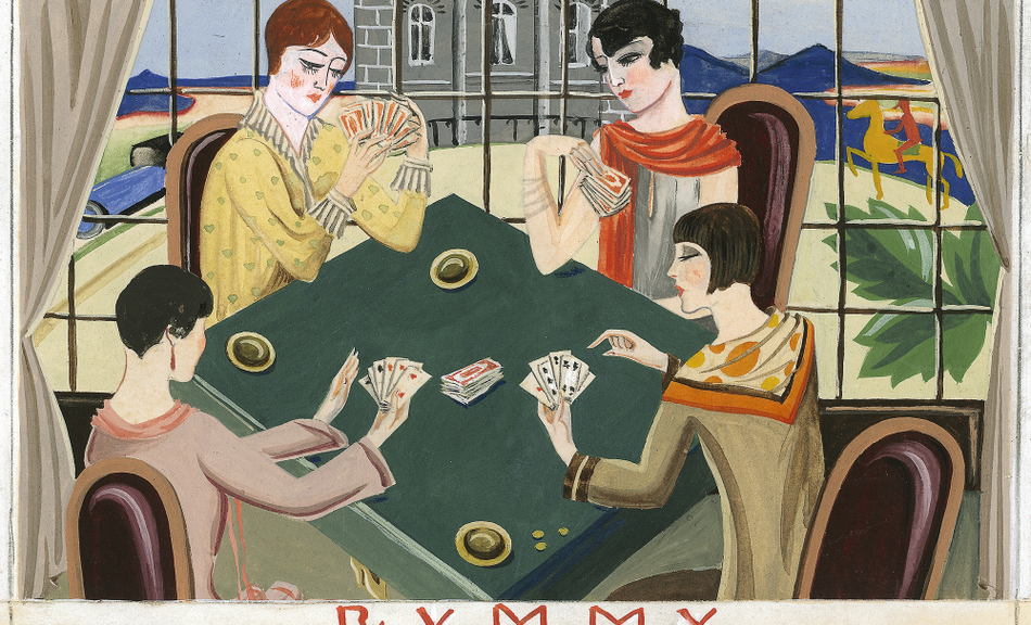 Gabi Lagus Möschl, Rummy, Entwurf für ein Deckelinnenbild, 1928 © JTI Collection Vienna