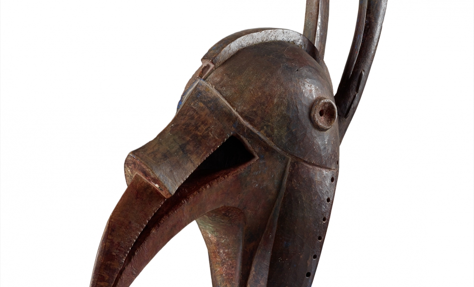 BOBO-BWA, BURKINA FASO/MALI, Kuma-Maske mit Schnabel und Hörnern | 1. Drittel 20. Jh. © Leopold Museum, Wien