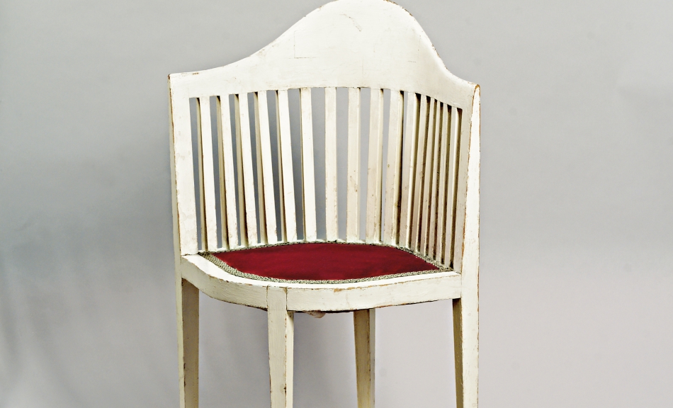 Josef Hoffmann, Damenfauteuil der Casa Piccola, des Modesalons der Schwestern Flöge, Probierräume, 1904 © ©Leopold Museum, Wien