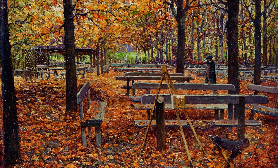 THEODOR VON HÖRMANN, Beer Garden in Dachau | c. 1892 © Museum im Ballhaus Imst