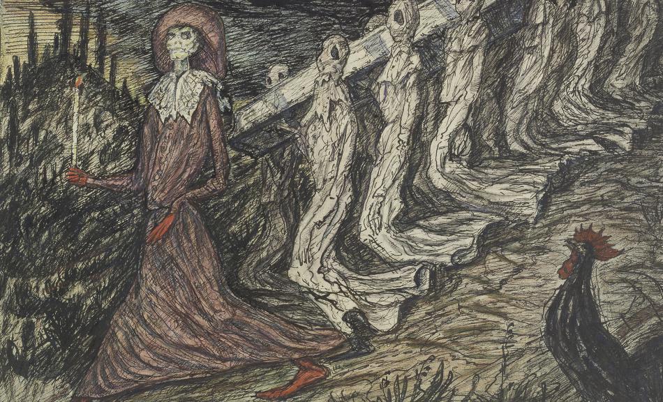 ALFRED KUBIN, The Funeral March | c. 1910 © Leopold, Private Collection © Eberhard Spangenberg/Bildrecht, Vienna, 2016