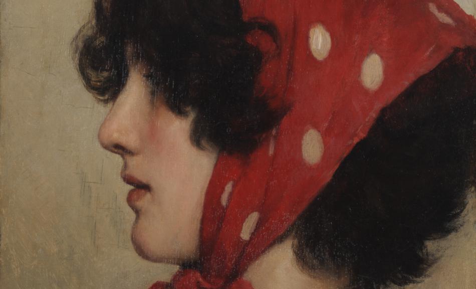 Cecil van Haanen, Mädchen mit rotem Kopftuch, um 1875 © Leopold Museum, Wien, 2017