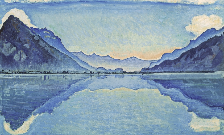 FERDINAND HODLER, Lake Thun with symmetrical reflection | 1909 © Musée d'art et d'histoire, Geneva, Photo: Bettina Jacot-Descombes