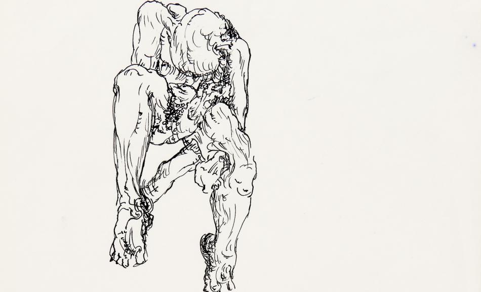 GÜNTER BRUS, Action Sketch, 1966 © Private Collection | Photo: N. Lackner/UMJ