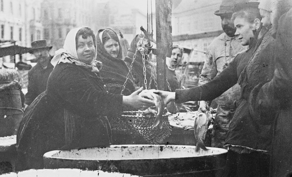 MORIZ NÄHR, Marktszene mit Fischhändlern, Wien, um 1890 © Klimt-Foundation, Wien, Inv. Nr. 188/008 | Foto: Klimt-Foundation, Wien