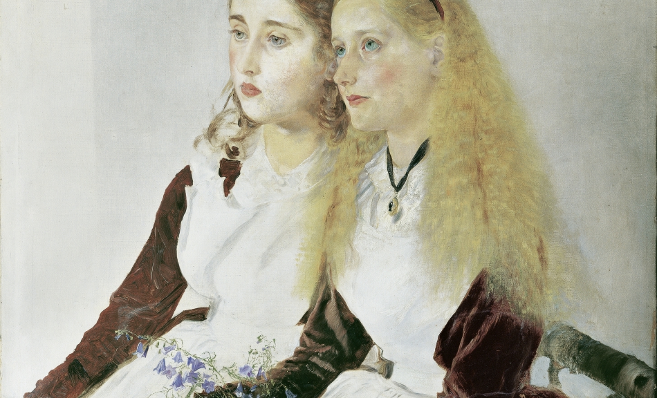 ANTON ROMAKO, THE ARTIST‘S NIECES, ELISABETH AND MAJA, 1872/73 © Belveder, Vienna