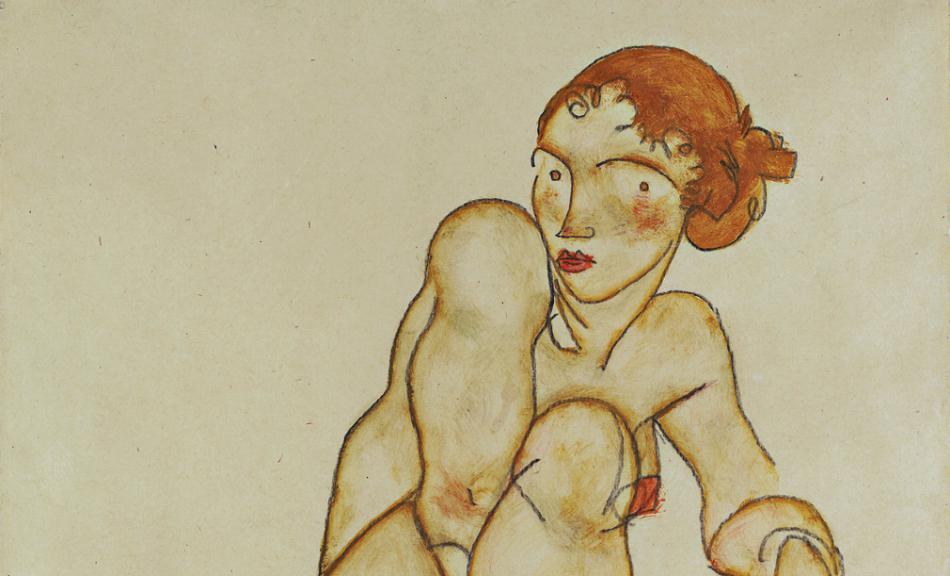 EGON SCHIELE | Mädchenakt mit hochgezogenem rechten Bein | 1915 © Leopold Museum, Wien | Foto: Leopold Museum, Wien/Manfred Thumberger