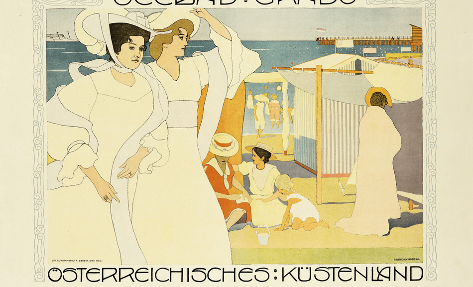 Josef Maria Auchentaller, Poster "Seebad Grado" (Seaside Resort Grado), 1906 © Leopold Museum, Vienna.