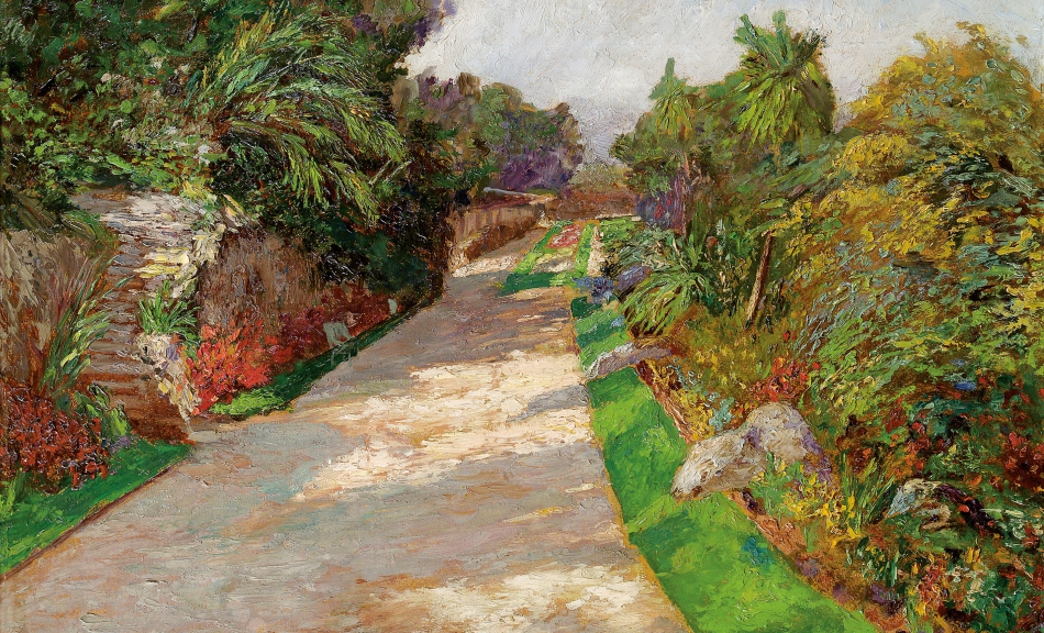 OLGA WISINGER-FLORIAN, Côte d‘Azur, Gartenweg in Nizza, 1906 © Privatsammlung Foto: Auktionshaus im Kinsky, Wien