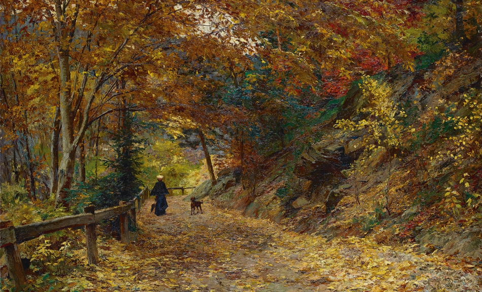 OLGA WISINGER-FLORIAN, Falling Leaves (Beech Avenue in Hartenstein), 1899 © Belvedere, Vienna Photo: Belvedere, Vienna/Johannes Stoll