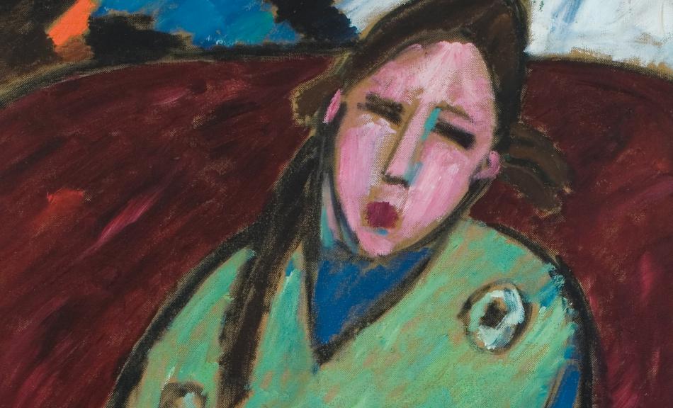 ALEXEJ VON JAWLENSKY, Girl with Green Stole, 1909/10 © Renate und Friedrich Johenning Stiftung, Photo: Linda Inconi-Jansen