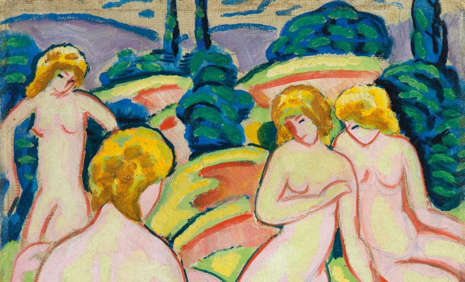 AUGUST MACKE, Bathers with Trees of Life, 1910 © Fondazione Gabriele e Anna Braglia, Lugano, Photo: Christoph Münstermann