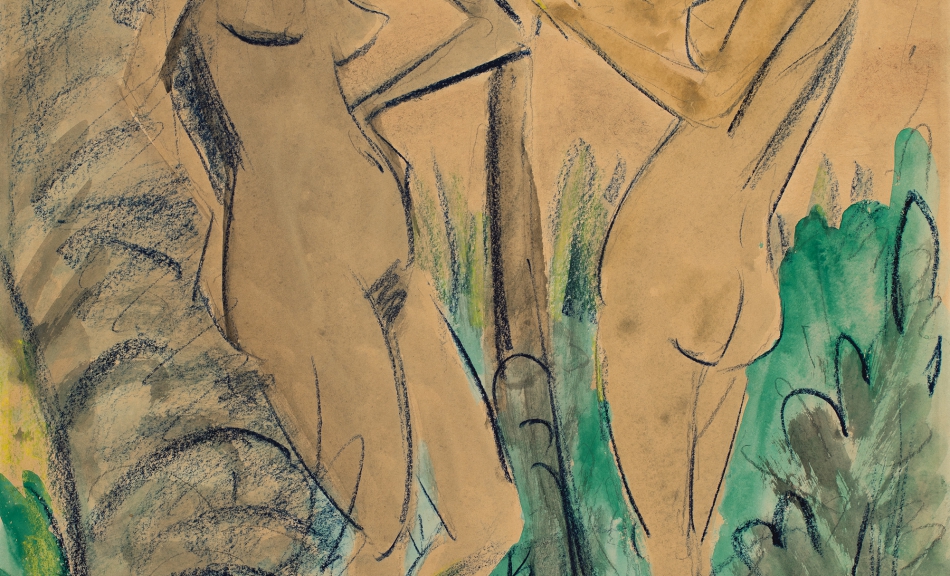 OTTO MUELLER, Two Nudes in the Forest, 1925 © Fondazione Gabriele e Anna Braglia, Lugano, Photo: Roberto Pellegrini