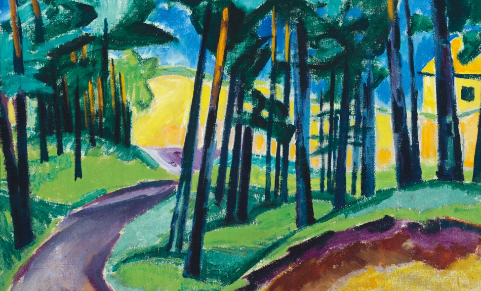 MAX PECHSTEIN, The Yellow House: Forest Exit with Midsummer Dune, 1919 © Fondazione Gabriele e Anna Braglia, Lugano, Photo: Christoph Münstermann © Pechstein–Hamburg/Tökendorf/Bildrecht Wien, 2019