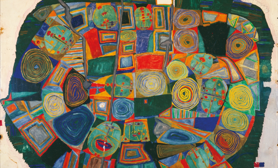 FRIEDENSREICH HUNDERTWASSER, 170 Le jardin des morts heureux © Privatsammlung © 2020 Namida AG, Glarus, Schweiz