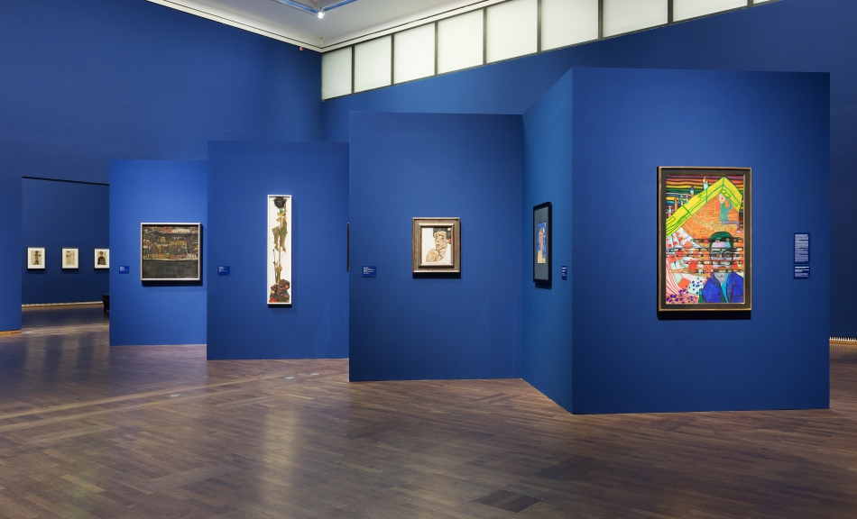 Exhibition view Hundertwasser – Schiele. Imagine Tomorrow © Leopold Museum, Vienna  Photo: Lisa Rastl