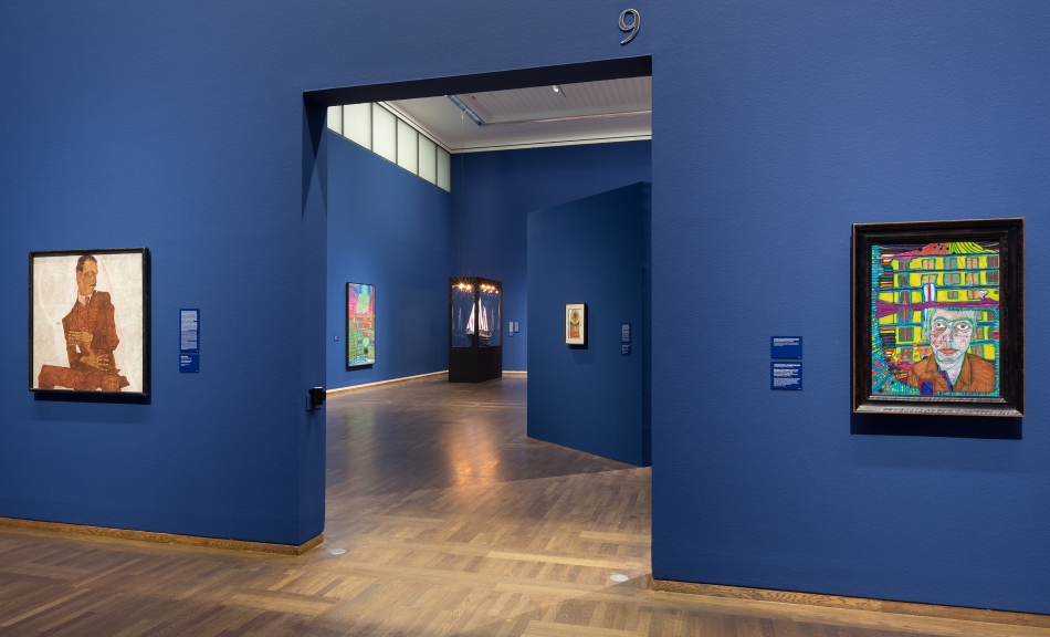 Exhibition view 2 Hundertwasser – Schiele. Imagine Tomorrow © Leopold Museum, Vienna  Photo: Lisa Rastl