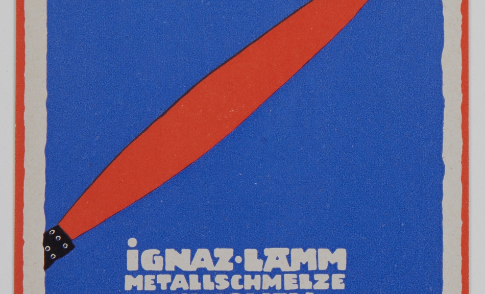 Emil Pirchan, Inserat für Ignaz Lamm Metallschmelze, um 1914 © Leopold Museum, Wien, Schenkung Familie Steffan/Pabst, Foto: Leopold Museum, Wien/Manfred Thumberger © Nachlass Emil Pirchan, Sammlung Steffan/Pabst, Zürich