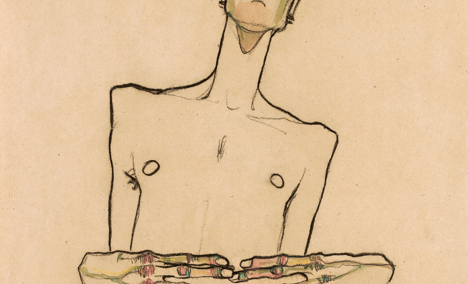 Egon Schiele, Erwin Dominik Osen with Fingertips Touching (“Mime van Osen”), 1910 © Leopold Museum, Vienna, Photo: Leopold Museum, Vienna/Manfred Thumberger