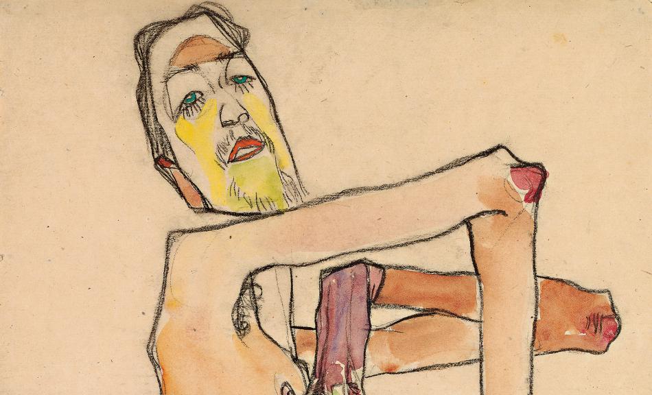 Egon Schiele, Erwin Dominik Osen, Nude with Crossed Arms, 1910 © Leopold Museum, Vienna, Photo: Leopold Museum, Vienna/Manfred Thumberger