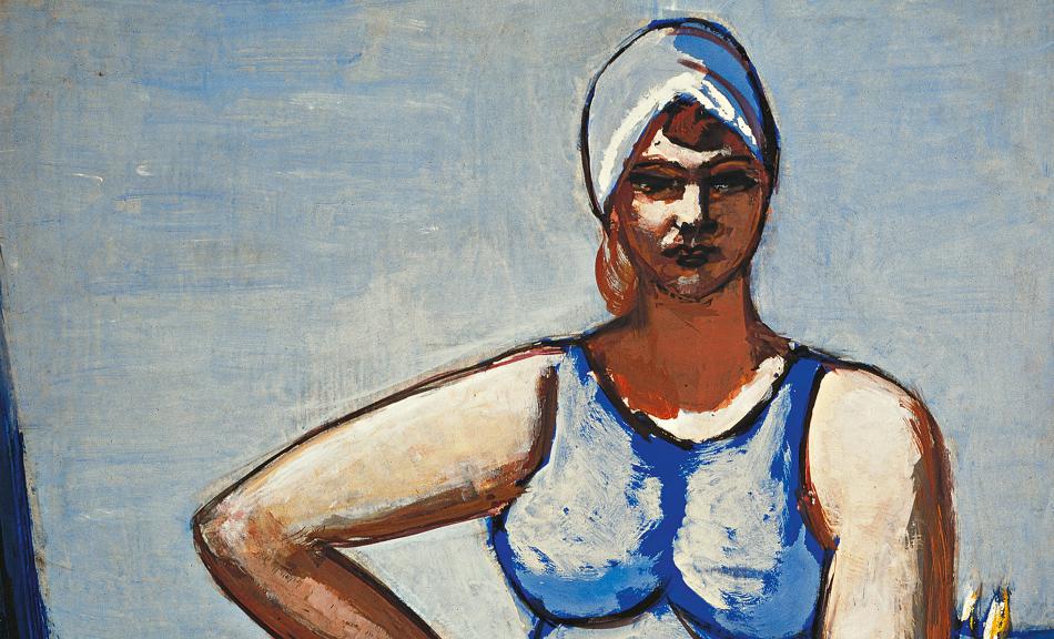 MAX BECKMANN, Quappi in Blau im Boot, 1926/1950 © Sammlung Würth, Foto: Volker Naumann, Schönaich