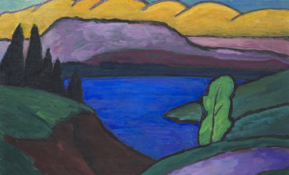 GABRIELE MÜNTER, The Blue Lake, 1954 © Lentos Kunstmuseum Linz, Foto: LENTOS Kunstmuseum Linz/Reinhard Haider © Bildrecht, Wien 2023