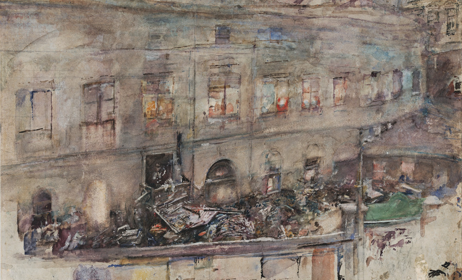 Rudolf von Alt, Die Eisengießerei Kitschelt in der Skodagasse in Wien, 1903 © Privatbesitz