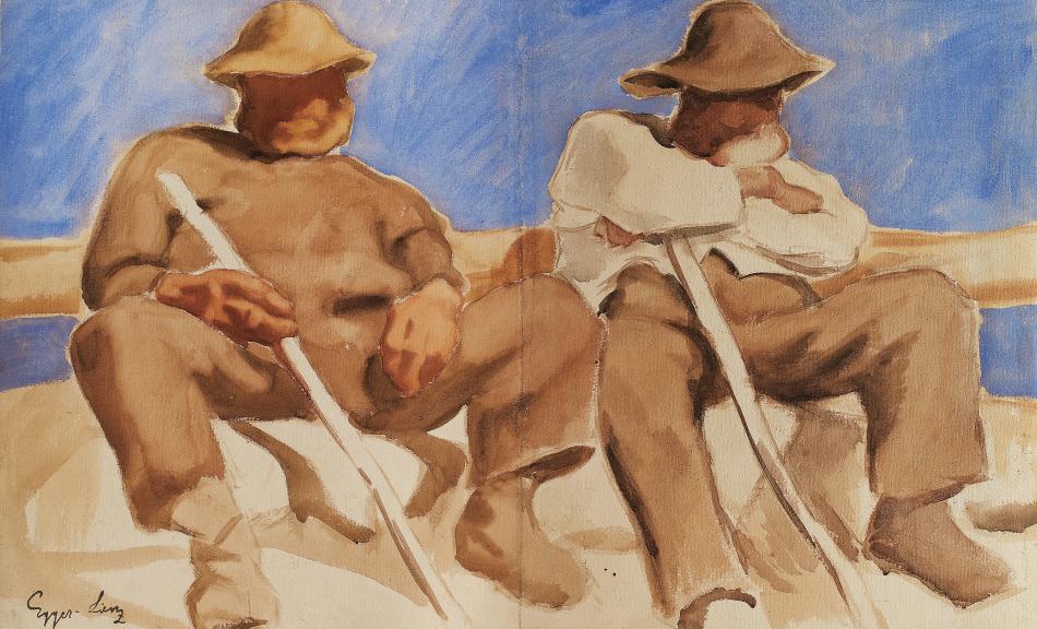 Albin Egger-Lienz, Ruhende Hirten, 1918-22/23 © Leopold Museum, Wien, Inv. 113