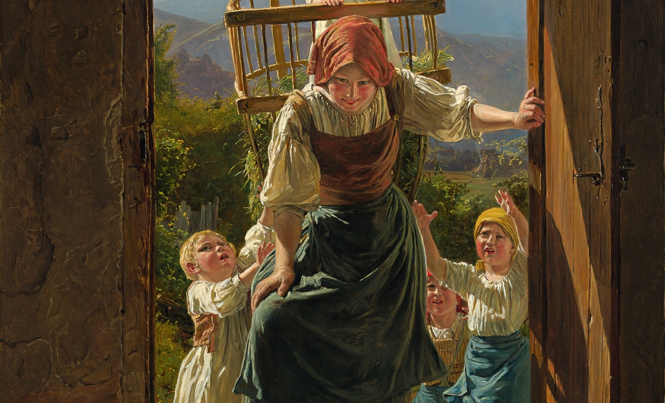 FERDINAND GEORG WALDMÜLLER, Heimkehrende Mutter mit Kindern, 1863 © Leopold Museum, Wien, Foto: Leopold Museum, Wien FERDINAND GEORG WALDMÜLLER, Heimkehrende Mutter mit Kindern, 1863 © Leopold Museum, Wien, Foto: Leopold Museum, Wien