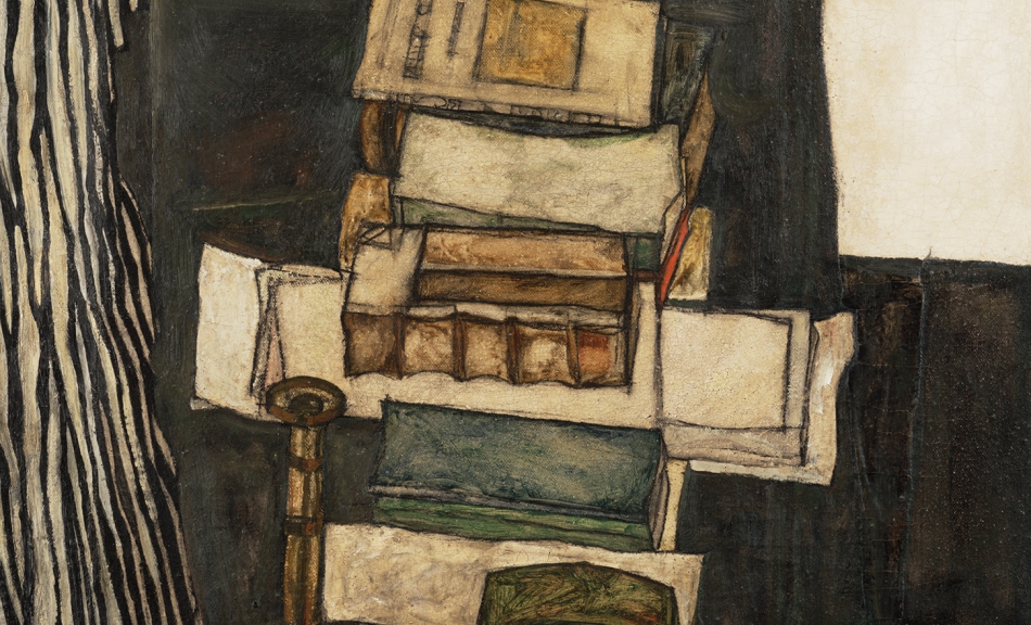 EGON SCHIELE, Stillleben mit Büchern (Schreibtisch des Künstlers), 1914–16 © Leopold Museum, Wien | Foto: Leopold Museum, Wien