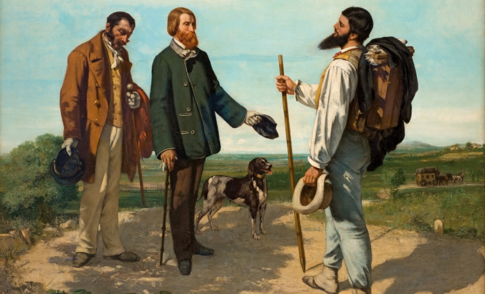 GUSTAVE COURBET, The Meeting or Bonjour Monsieur Courbet, 1854 © Musée Fabre, Montpellier | Photo: Musée Fabre de Montpellier Méditerranée Métropole/Frédéric Jaulmes GUSTAVE COURBET, The Meeting or Bonjour Monsieur Courbet, 1854 © Musée Fabre, Montpellier | Photo: Musée Fabre de Montpellier Méditerranée Métropole/Frédéric Jaulmes