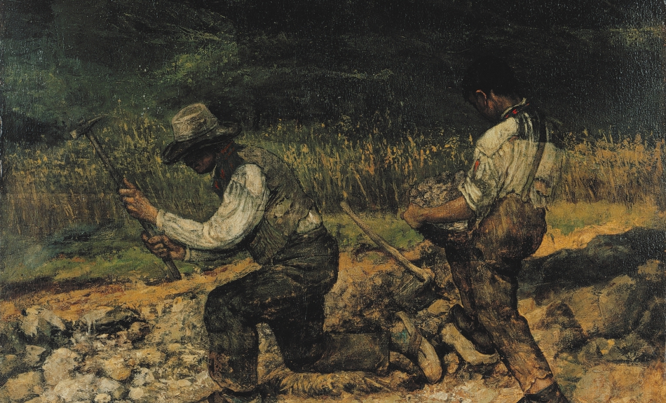 Gustave Courbet, The Stone Breakers, c. 1849 © The Swiss Confederation, Federal Office of Culture, Oskar Reinhart Collection “Am Römerholz,” Winterthur, Photo: The Swiss Confederation, Federal Office of Culture, Oskar Reinhart Collection “Am Römerholz,” Winterthur Gustave Courbet, The Stone Breakers, c. 1849 © The Swiss Confederation, Federal Office of Culture, Oskar Reinhart Collection “Am Römerholz,” Winterthur, Photo: The Swiss Confederation, Federal Office of Culture, Oskar Reinhart Collection “Am Römerholz,” Winterthur