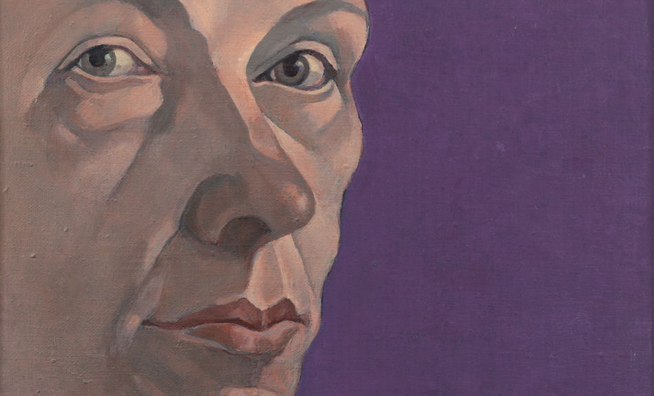 Florentina Pakosta, Self-Portrait with Purple Background, 1979 © Property of the artist, (c) VBK Vienna, 2011