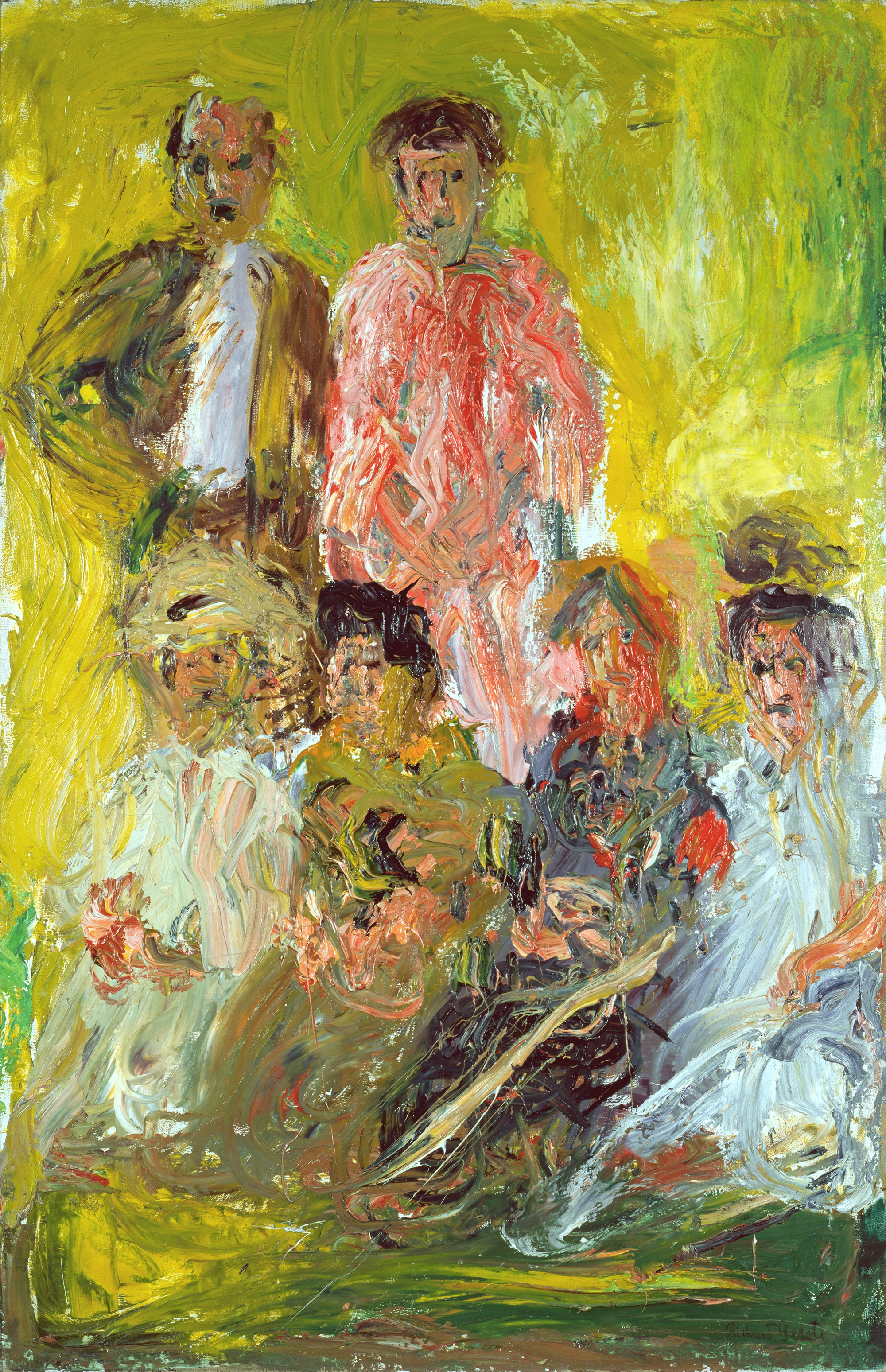 RICHARD GERSTL, Grupppenbild mit Schönberg, 1908 ©Kunsthaus Zug, Stiftung Sammlung Kamm